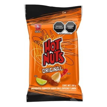 Cacahuates Barcel Hot Nuts original cubierto sabor chile y limón 200 g