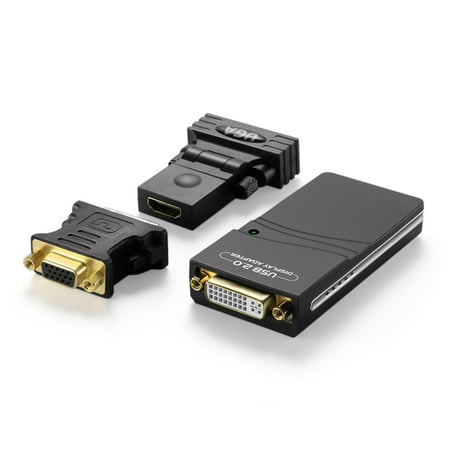 USB to VGA / DVI / HDMI Adapter Converter - External Video Graphics Card For Dual Multi Display Monitor Setup Multiple Extended Desktop Screen Connector for Windows Mac PC Desktop Laptop (Best Dj Setup For Mac)