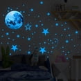 thumbnail image 2 of Blue Luminous Stickers 435pcs Moon Luminous Stars Wall Stickers Ceiling Decoration Fluorescent Sticker for Rooms, 2 of 4