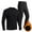 Black, variant on Dreluolixuan Men Thermal Underwear Set Soft BottomTight Hunting Gear Base Layer Cold Weather Camping Top and Bottom Sets