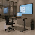 thumbnail image 6 of Homy Casa 47.24" Electric Adjustable Height Workstation Desk, with Walnut Top for Home Office, 6 of 8