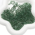 thumbnail image 1 of Nvzi 2 piezas de cuentas de bricolaje hechas a mano de 4 mm, núcleo de tinte de vidrio verde oscuro, material de cuentas de arroz, pulsera deaccesorios para aretes, 1 of 5