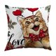 thumbnail image 2 of Funda de almohada de San Valentín con estampado de corazones | Funda de cojín festiva para sofá | Decoración navideña para sala de estar y dormitorio | Funda de almohada decorativa de lino, 2 of 6