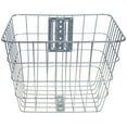 thumbnail image 1 of 1Set Silver Iron Wire Front Bicycle Basket for Cyclists 11.6x11.2in, 1 of 8