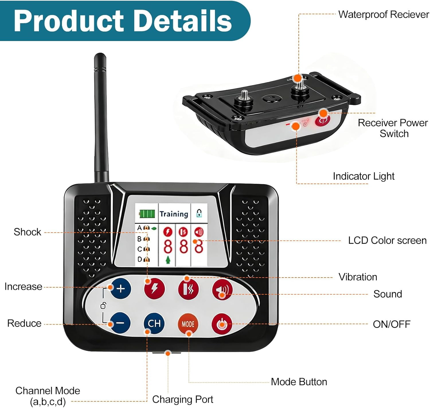 Wireless Dog Fence System, Invisible Shock & Vibration Training Collar, Waterproof Adjustable Perimeter for Outdoor Safety