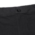 thumbnail image 4 of Men's Cotton Linen Beach Pants Relaxed Fit Hiking Pants Button Lightweight Stretch Cargo Work Pants with Multi Pocket, 4 of 4