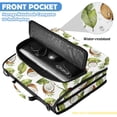 thumbnail image 6 of Zipper Binder with Shoulder Strap 2 inch 3 Ring Waterproof File Folder Organizer Bag 500 Sheet Watercolor Coconuts Pattern, 6 of 8