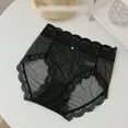 thumbnail image 2 of hoksml High Waist Lace Panties for Women - Sheer Mesh and Breathable Underwear with Comfortable Cotton Gusset, 2 of 3