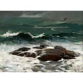 thumbnail image 2 of Homer, Winslow 18x15 Black Ornate Wood Framed with Double Matting Museum Art Print Titled - Summer Squall, 2 of 4