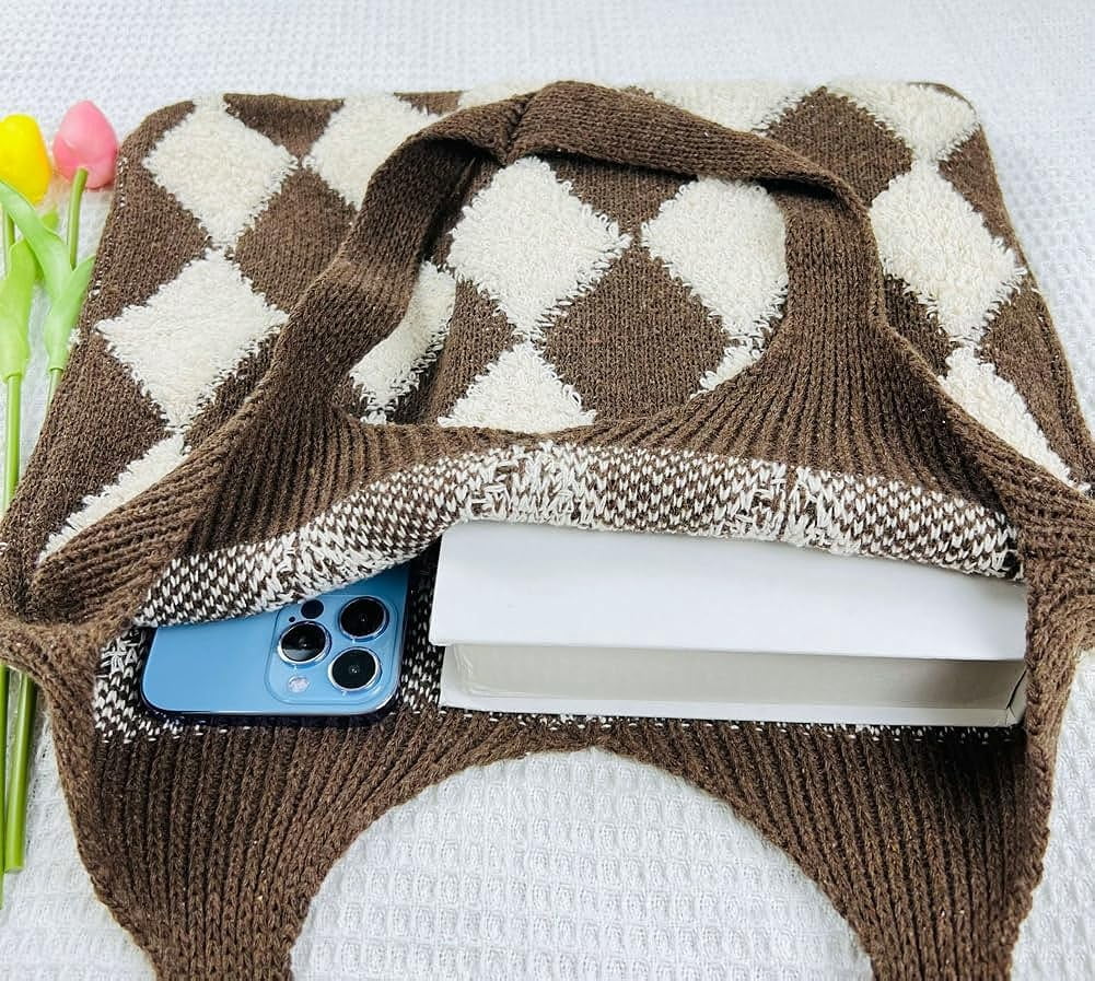 Kukuzhu Women’s Hobo Bag Crochet Large Purse Knitted Tote Bag Colorful Shopping Shoulder Bag Mesh 2023