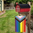 thumbnail image 5 of SPXUBZ Pride Rainbow LGBT Linen Garden Flag Gay Lesbian Transgender Bisexual Outdoor Decor 12"x18", 5 of 6