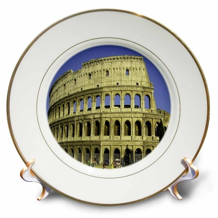 

3dRose Rome Italy Colosseum blue sky Porcelain Plate 8-inch