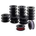 thumbnail image 2 of 20pcs Empty Spools, 2.1x0.7 Inch Plastic Thread Spools Ribbon Spools Black Craft Spools Wire Spool Weaving Bobbins, 2 of 7