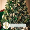 thumbnail image 6 of NOGIS 30pcs Glitter Curly Christmas Spray Artificial Twigs Branches Christmas Leaves Picks Stems Christmas Tree Ornaments Vase Filler for Xmas Party Gold, 6 of 7