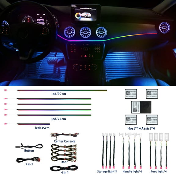HMYC Multicolor 18 in 1 LED Ambient interior Lights