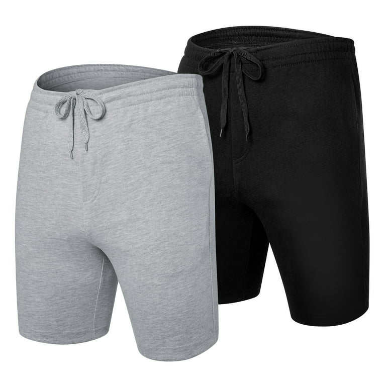 Gaglg Men's 5 Running Shorts 2 Pack Quick Dry Athletic Workout Gym Shorts  with Zipper Pockets Black/Black,Small at  Men's Clothing store