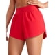 thumbnail image 1 of Shorts CRZ YOGA Cintura Alta Dolphin con Corte Lateral 3" Rojo S, 1 of 7