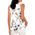thumbnail image 5 of Fewfanhot T Shirts for Women Summer Tank Tops 2026 Pleated Crew Neck Floral Loose Fit Casual Sleeveless Flowy Boho Tunic Shirts, 5 of 6