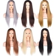 thumbnail image 1 of Pelucas naturales de estilo europeo conveniente peluca sintética de moda pelo falso, 1 of 2