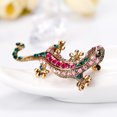 thumbnail image 5 of Broche de personalidad Vintage, aleación tachonada con diamantes, lagarto, gecko, serpiente de cuatro patas tachonada con broche de diamantes, 5 of 5