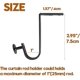 thumbnail image 2 of 4 Pack Ceiling Curtain Rod Bracket Single Curtain Rod Holders for 1 Inch Drapery Rod Heavy Duty Curtain Rod Brackets for Living Room Bedroom Black, 2 of 4