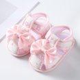 thumbnail image 2 of Vedolay Baby Baby Girls Soft Toddler Shoes Toddler Walkers Shoes Bow Princess Shoes Sandals Cute Bowknot Flat(Pink,12), 2 of 5