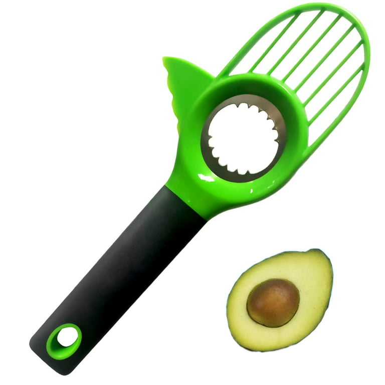 Avocado Slicer, 3-in-1 Avocado Slicer Tool, with Comfortable Grip, BPA-Free, Can Be used As A Shredder Slicer, Suitable for Dragon Fruit Kiwi, Size: 3