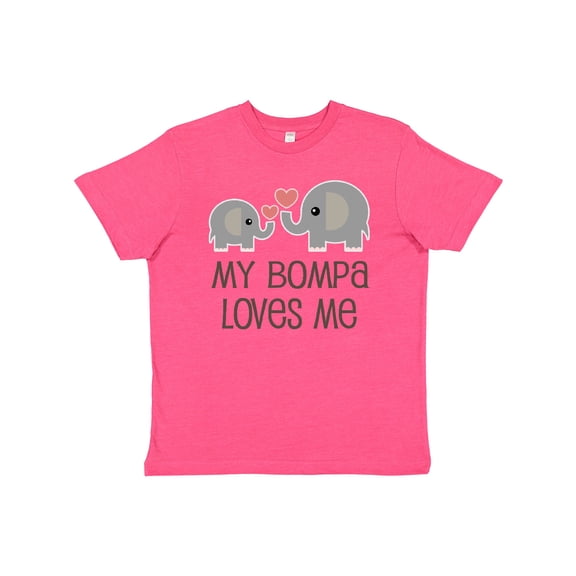 Inktastic My Bompa Loves Me Elephant Youth T-Shirt