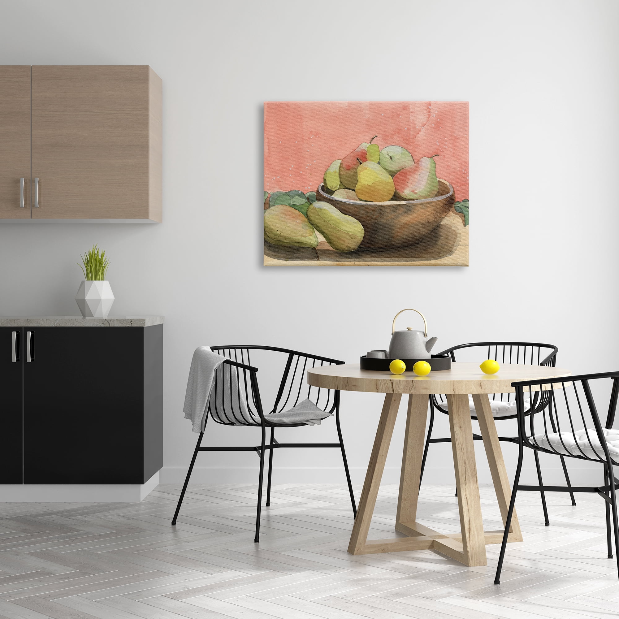 Stupell Industries Watercolor Pears Still Life Food & Beverage Painting Gallery Wrapped Canvas Art Print Wall Art, 40 x 30