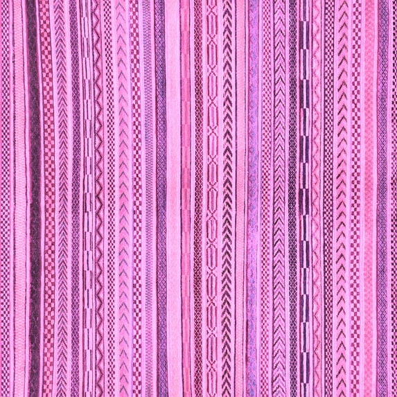 Ahgly Company Indoor Square Abstract Purple Modern Area Rugs, 5' Square