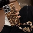 thumbnail image 3 of Retro hot girl leopard print bracelet Apple 16 mobile phone case iphone15 suitable for 14pronax light luxury 13 lens film, 3 of 7