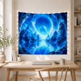 thumbnail image 5 of Waterfalls and Moonlit Mountains in Cave Scene Dreamy Celestial Wall Art for Space Lovers Nature Landscape Decor Housewarming Gift Tapestry Wall Hanging for Living Room and Dorm, 5 of 7