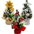 thumbnail image 1 of Árbol de Navidad Mini árbol decorativo Decoración navideña única de PVC Decoración navideña perfecta para mesa, tableros de mesa y su hogar u oficina 3 piezas, 1 of 6