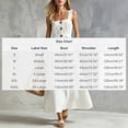 thumbnail image 3 of Gamivast Dresses for Women Linen Sleeveless Square Neck Button Front Maxi Dress with Pockets Casual A-Line Sundress Summer Vacation Beach Dress White S, 3 of 7