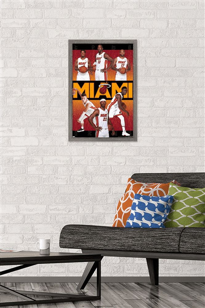 NBA Miami Heat - Team 21 Wall Poster, 14.725" x 22.375", Framed