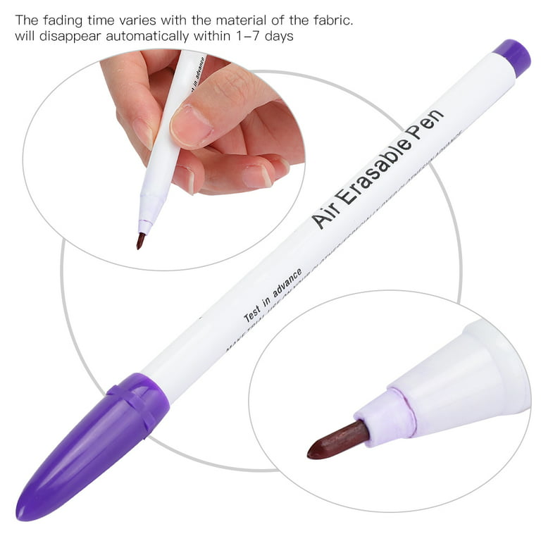 Madeira Magic Pen. Air Eraseable with Dual size Tips. Purple.