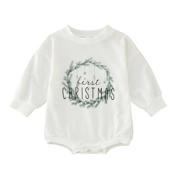 JLMSPLWG Newborn First Christmas Outfit Girl My First Christmas Baby Girl Outfit Boy Clothes 12-14 Girls Clothes Girl Clothes 5t Knit Baby Outfit, Green 0-6 Months