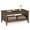 Brown, variant on Costway 39.5” 2-Tier Coffee Table with Open Shelf Woven Decorations Storage for Living Room Rustic Oak