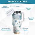 thumbnail image 4 of 30 oz Insulated Stainless Steel Tumbler Double Wall Stainless Steel Tumbler with 2-Way Drinking Watercolor Ink Splashes Pattern, 4 of 9