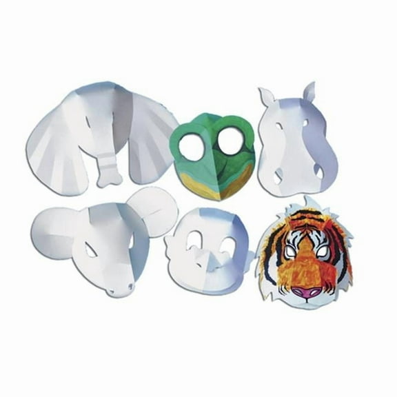 Wild Animal Fold-Up Masks 30-pkg
