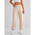 thumbnail image 3 of Pantalones deportivos AUTOMET para mujer con parte inferior ceñida, color albaricoque, XXL, 3 of 6