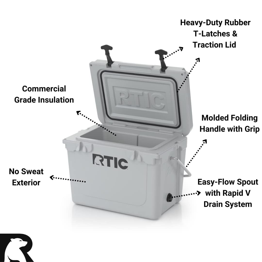 RTIC 45 Qt. Roto-Molded Heavy Duty Commercial Grade White Cooler - Bed Bath  & Beyond - 19437890