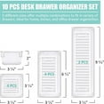 thumbnail image 3 of Yatlte Drawer Organizer Set, Bathroom Drawer Organizers, Makeup Trays Vanity Desk Dividers, Versatile Storage Bins Clear Plastic Drawer Organization Container for Dresser, Kitchen, Office, 3 of 3
