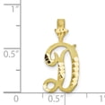 thumbnail image 3 of 10k Diamond-cut Grooved Initial D Charm, 3 of 3
