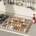 thumbnail image 6 of Spice Drawer Organizer 4 Tier, Acrylic Seasoning Organizer Rack, Clear Spice Rack Tray, Kitchen Seasoning Jars Drawers Insert (Jars Not Included/Expandable From 9" to 18"), 6 of 7