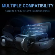 VR Headsets Compatible With IPhone & Android - Universal Phone Virtual Reality VR Goggles For Kids & Adults - Your Best Mobile Games 360 Movies Soft & Comfortable 3D VR Glasses