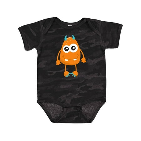 

Inktastic Cute Monster Orange Monster Funny Monster Horns Gift Baby Boy or Baby Girl Bodysuit