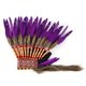 thumbnail image 3 of Tocado de plumas indio, disfraz, tocado indio para mascaradas, cosplay Gris violeta, 3 of 6
