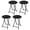18 Inch-Set of 4, variant on Backless Folding Stool With 225lb Capacity For Kitchen Or Rec Room - Portable Indoor Counter Bar Stools (24-inch Black)