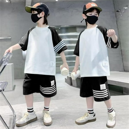 

Toddler Boys Outfit Sets Summer Short Sleeved Two Piece Set New Loose Two Piece Fashion Children s Wear